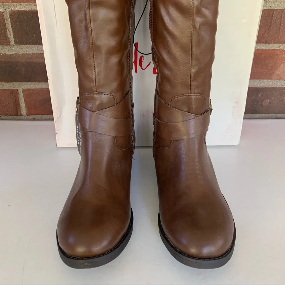 Style & Co Madixe Brown Knee High Riding Boots Women’s Size US 6 M - Picture 3 of 12